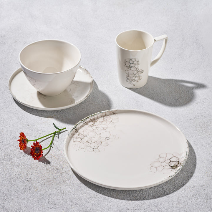 Raindrop Black, 16 Pc Dinnerware Set