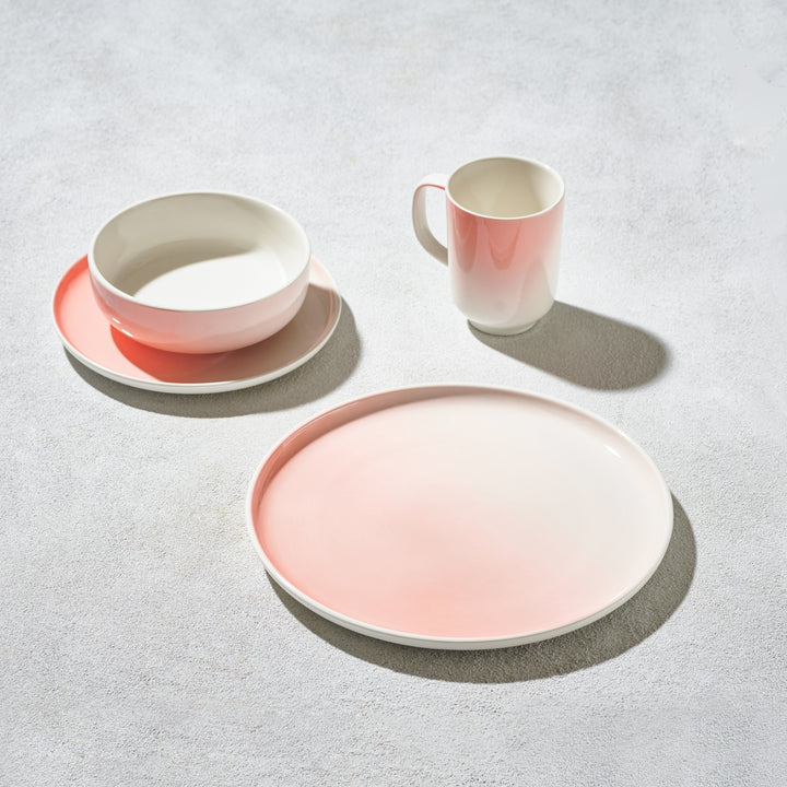 Breeze Pink, 16 Pc Dinnerware Set
