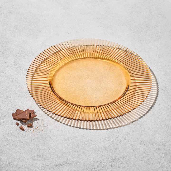 Forest, Rim-Ribbed Glass Charger
