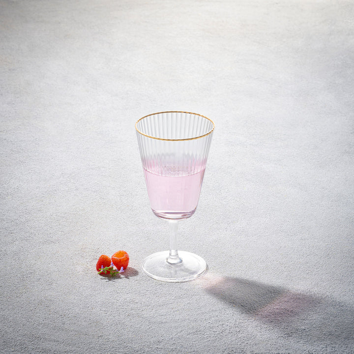 Optic, Wine Glass with Gold Rim