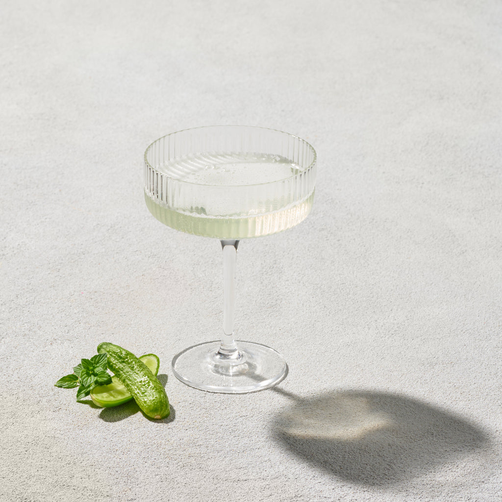 Malibu, Ribbed Coupe Champagne Glass, 10 oz – Vikko