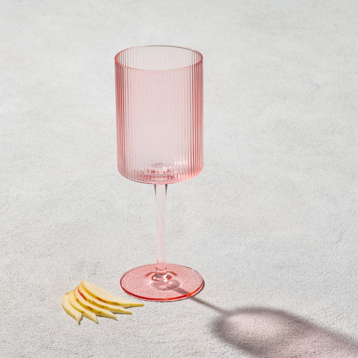 Malibu, Ribbed Wine Glass, 17 oz