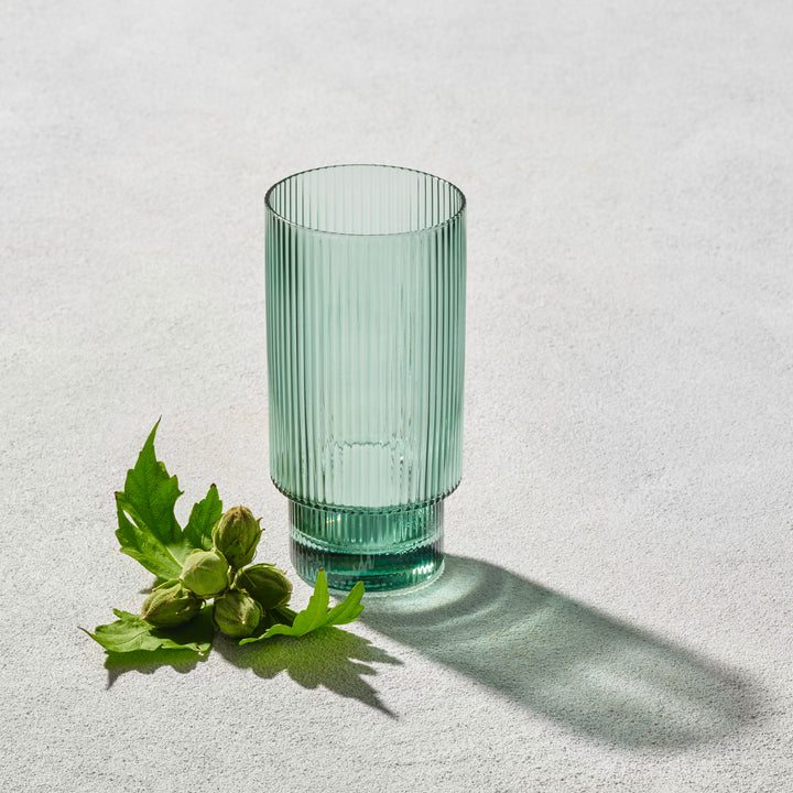 Malibu, Ribbed Highball Glass, 13.5 oz