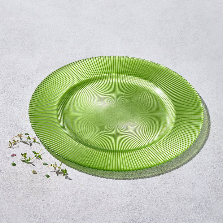 Melody, All-Ribbed Glass Charger