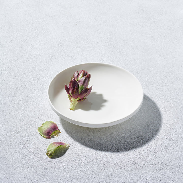 Aidan, Stackable Bone China, Shallow Bowl