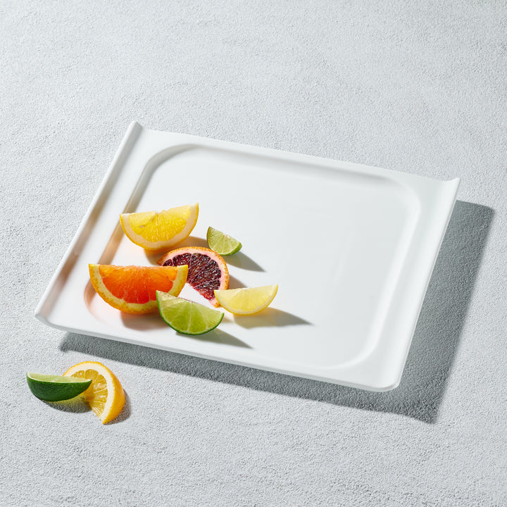 Lightning, Square Plate with Raised Edges