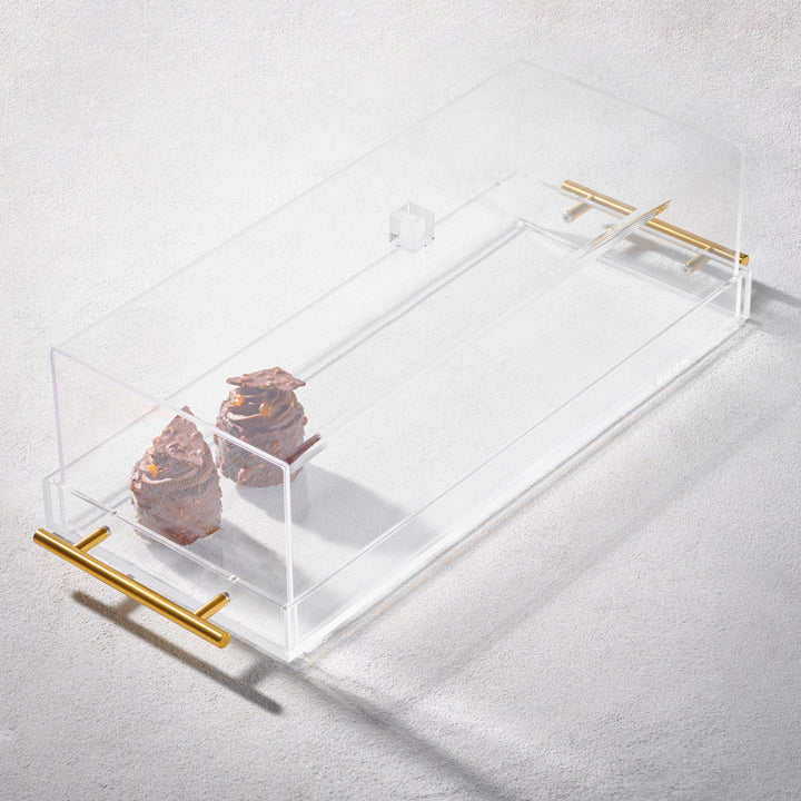 Grace, Acrylic Rectangle Tray and Cover Set, 7