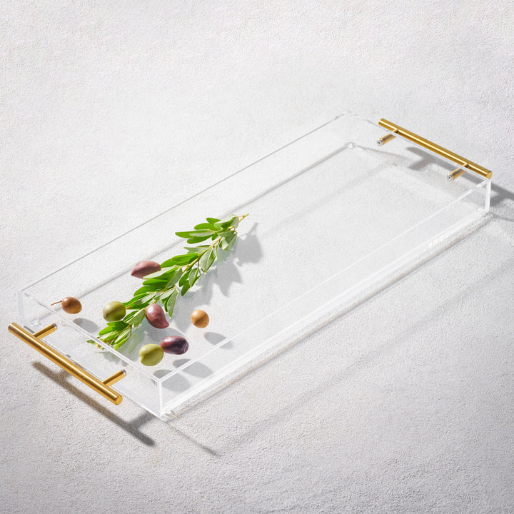 Grace, Acrylic Rectangle Tray with Handles, 7