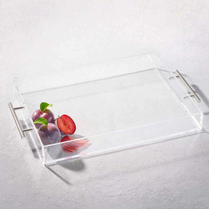 Grace, Acrylic Rectangle Tray with Handles, 12