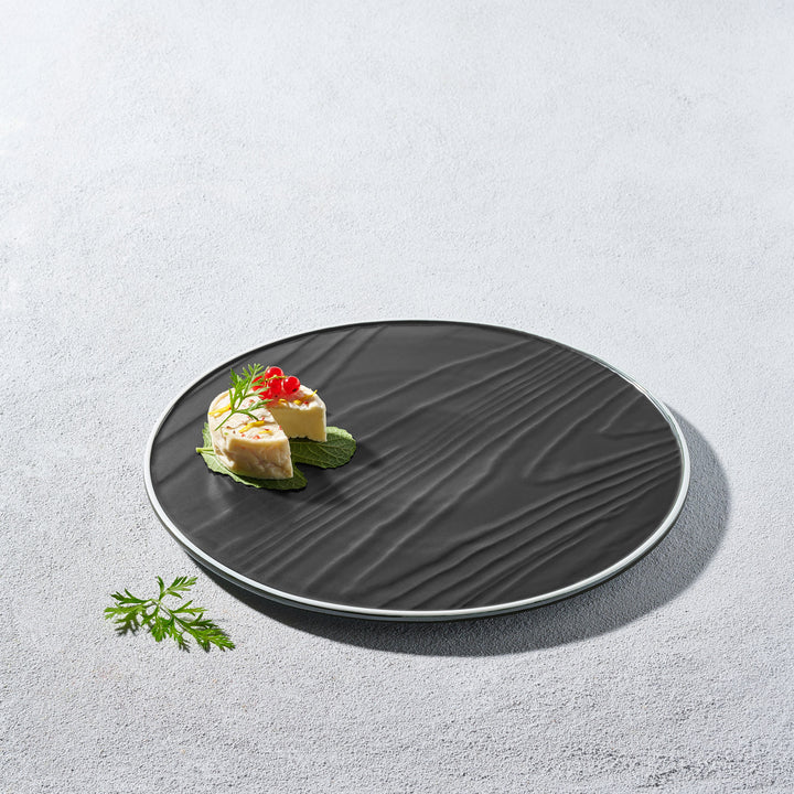 Thunder, Grain Textured Round Plate