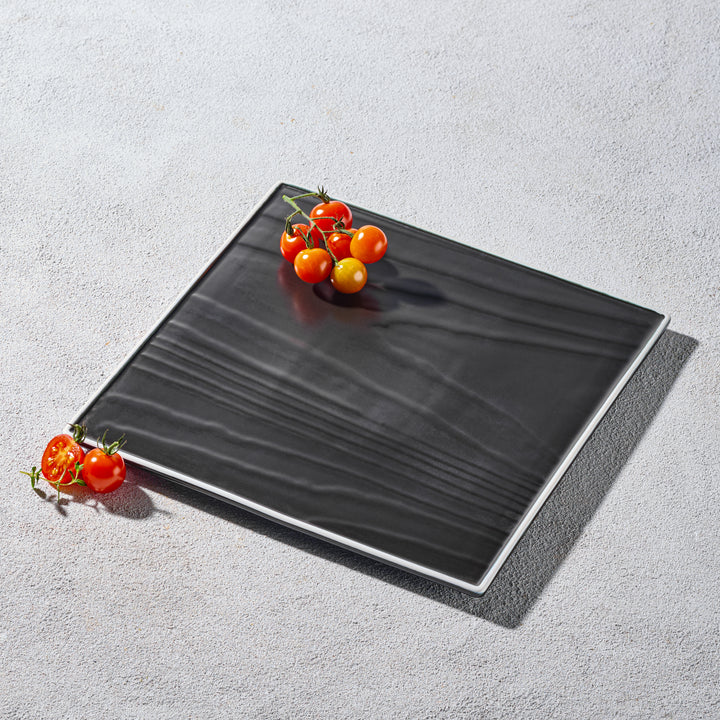 Thunder, Grain Textured Square Plate